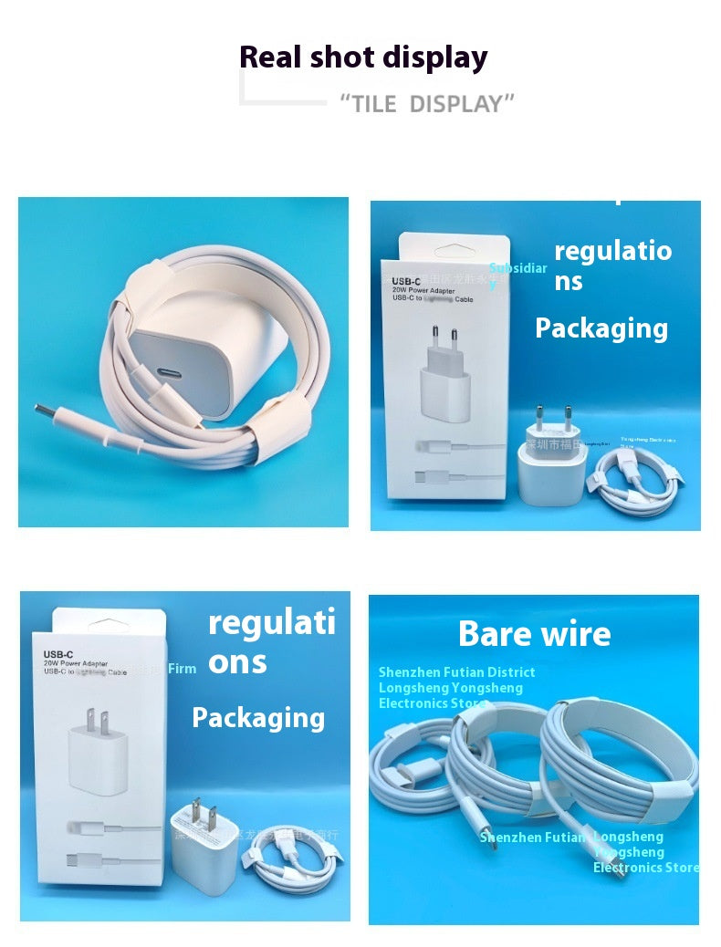 PD20w Charger 20W USB TYPE-C Charging Plug Data Cable